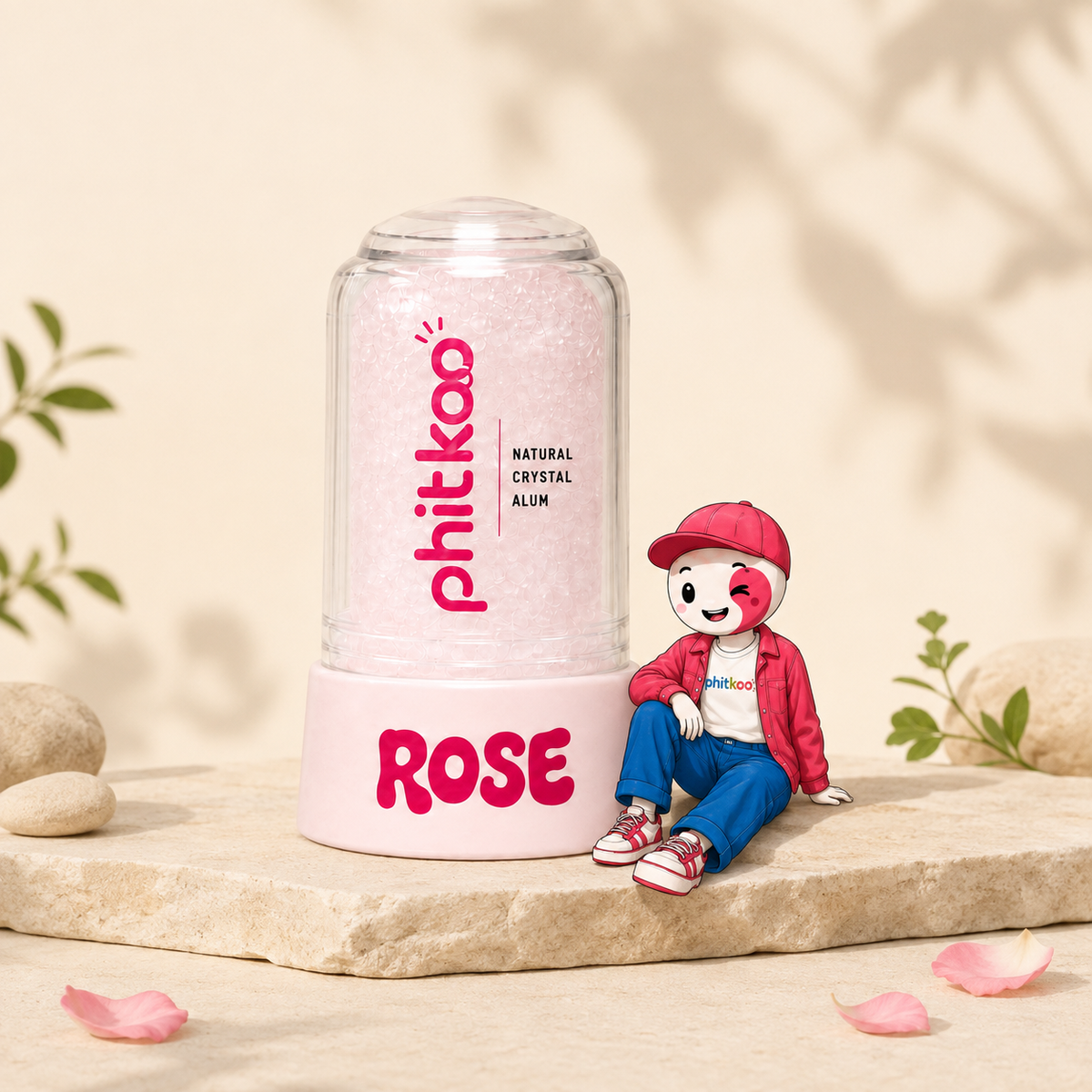 Rose Alum Infused Crystal Roll On